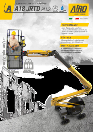 Zglobna podizna platforma na kotačima AIRO A18 JRTD PLUS