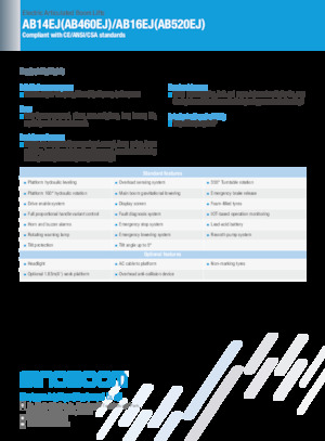 Zglobna podizna platforma na kotačima Sinoboom AB14EJ 