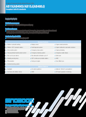 Zglobna podizna platforma na kotačima Sinoboom AB15J
