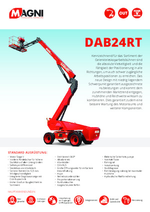 Zglobna podizna platforma na kotačima MAGNI DAB24RT