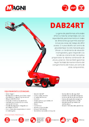 Zglobna podizna platforma na kotačima MAGNI DAB24RT