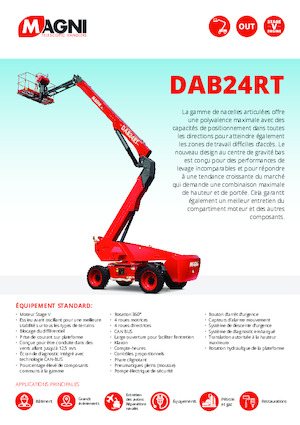 Zglobna podizna platforma na kotačima MAGNI DAB24RT