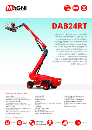 Zglobna podizna platforma na kotačima MAGNI DAB24RT