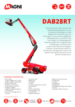 Zglobna podizna platforma na kotačima MAGNI DAB28RT