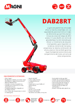 Zglobna podizna platforma na kotačima MAGNI DAB28RT