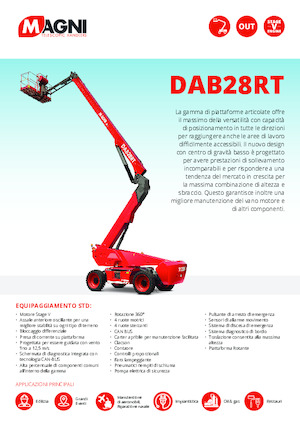 Zglobna podizna platforma na kotačima MAGNI DAB28RT
