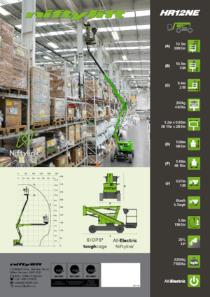 Zglobna podizna platforma na kotačima Niftylift HR12NE