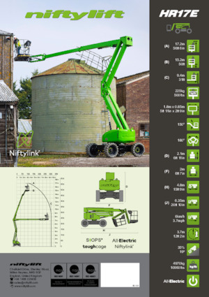 Zglobna podizna platforma na kotačima Niftylift HR17E