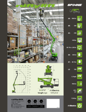 Zglobna podizna platforma na kotačima Niftylift SP34NE