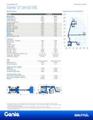 Zglobna podizna platforma na kotačima Genie Z-34/22 DC