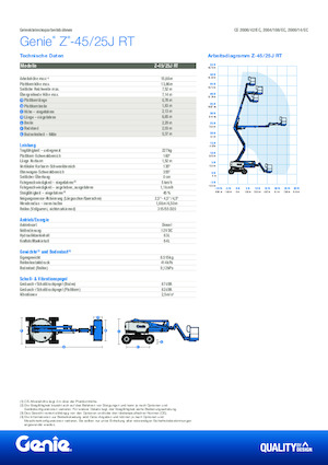 Zglobna podizna platforma na kotačima Genie Z-45/25J RT