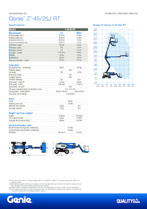Zglobna podizna platforma na kotačima Genie Z-45/25J RT
