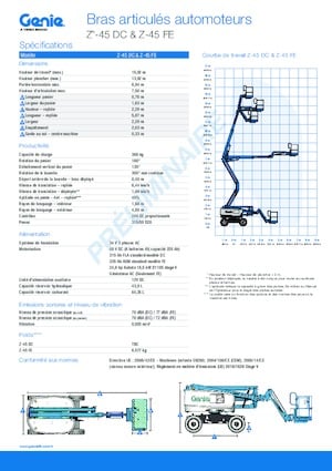 Zglobna podizna platforma na kotačima Genie Z-45 DC