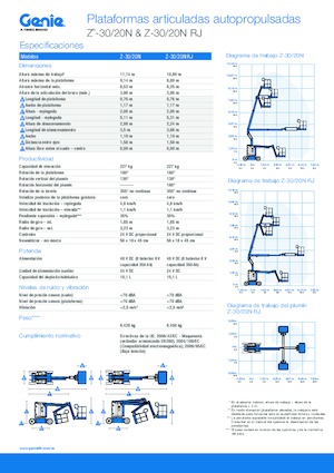 Zglobna podizna platforma na kotačima Genie Z-30/20N RJ