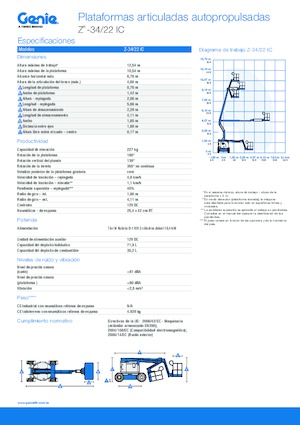 Zglobna podizna platforma na kotačima Genie Z-34/22 IC