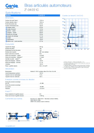 Zglobna podizna platforma na kotačima Genie Z-34/22 IC
