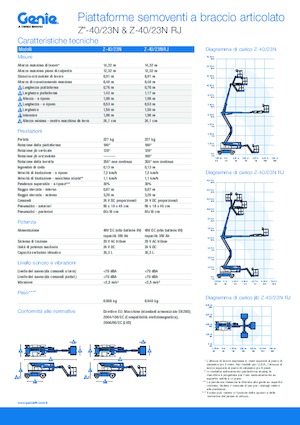 Zglobna podizna platforma na kotačima Genie Z-40/23N