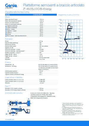 Zglobna podizna platforma na kotačima Genie Z-45/25J DC