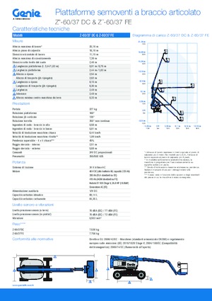 Zglobna podizna platforma na kotačima Genie Z-60 DC