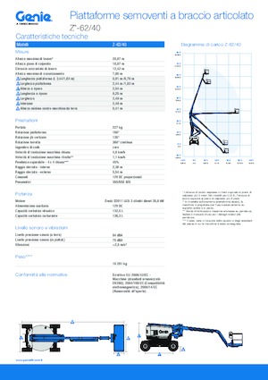 Zglobna podizna platforma na kotačima Genie Z-62/40