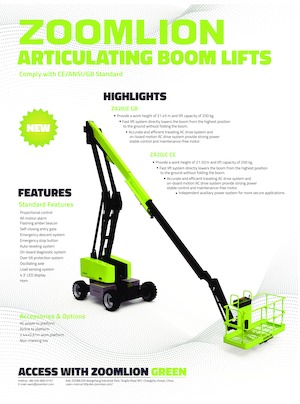 Zglobna podizna platforma na kotačima Zoomlion ZA20JE GB