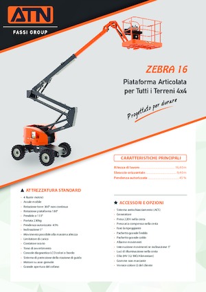 Zglobna podizna platforma na kotačima ATN ZEBRA 16