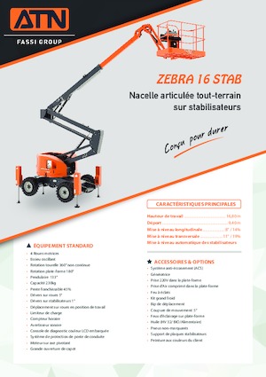 Zglobna podizna platforma na kotačima ATN ZEBRA 16 STAB