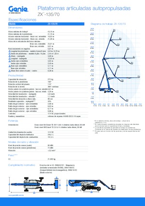Zglobna podizna platforma na kotačima Genie ZX-135/70