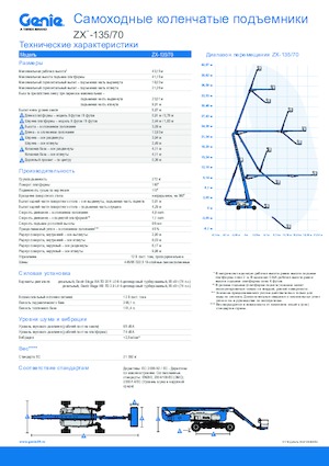 Zglobna podizna platforma na kotačima Genie ZX-135/70
