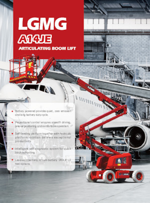 Zglobna podizna platforma na kotačima LGMG  A14JE