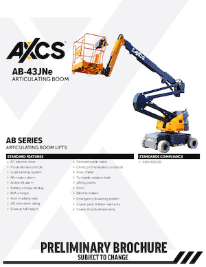 Zglobna podizna platforma na kotačima AXCS AB-43JNE 