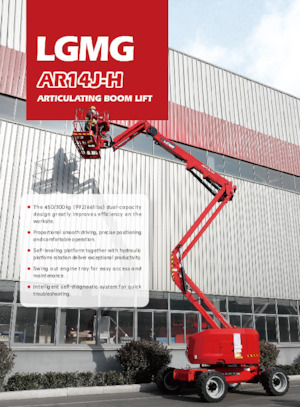 Zglobna podizna platforma na kotačima LGMG  AR14J-H