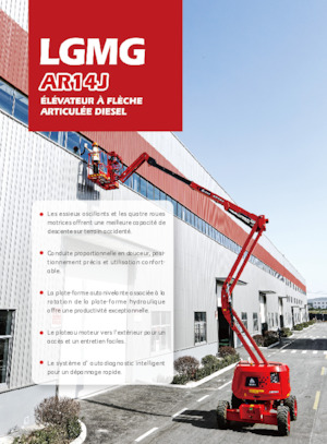 Zglobna podizna platforma na kotačima LGMG  AR14J