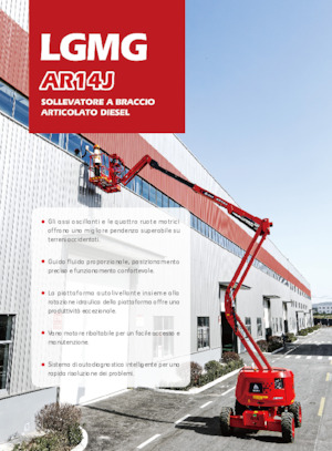 Zglobna podizna platforma na kotačima LGMG  AR14J