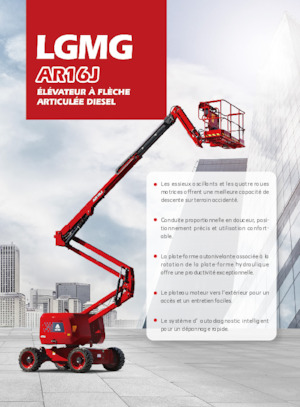 Zglobna podizna platforma na kotačima LGMG  AR16J