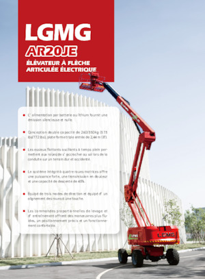 Zglobna podizna platforma na kotačima LGMG  AR20JE