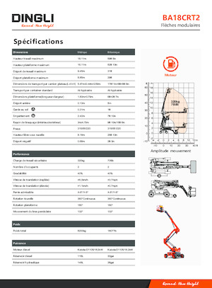 Zglobna podizna platforma na kotačima Dingli BA18CRT2