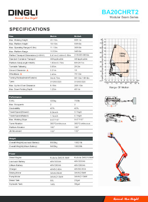 Zglobna podizna platforma na kotačima Dingli BA20CHRT2