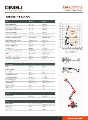 Zglobna podizna platforma na kotačima Dingli BA20CRT2