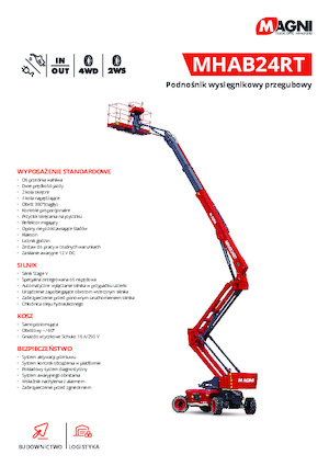 Zglobna podizna platforma na kotačima MAGNI MHAB24RT