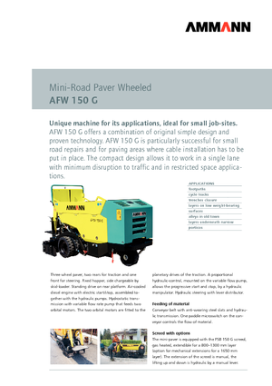 Asfaltni finišeri na kotačima Ammann AFW 150 G