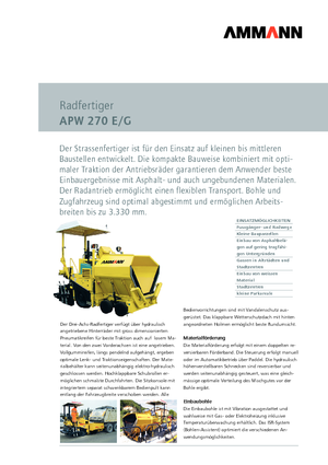 Asfaltni finišeri na kotačima Ammann AFW 270 E/G