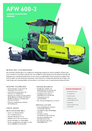 Asfaltni finišeri na kotačima Ammann AFW 600-3