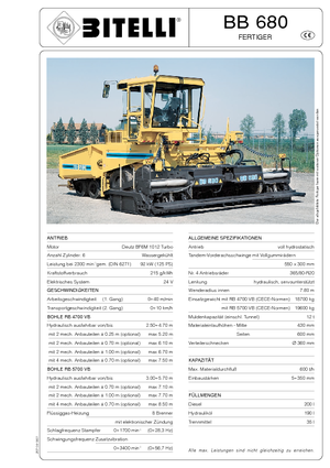 Asfaltni finišeri na kotačima Bitelli BB 680 RB 5700 VB