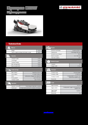 Asfaltni finišeri na kotačima Dynapac D25W