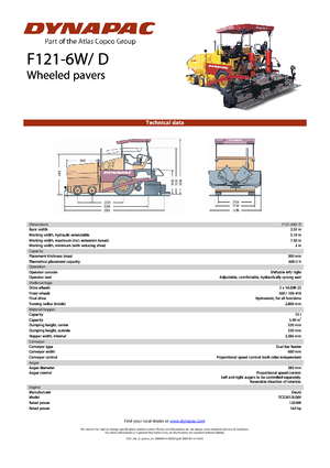 Asfaltni finišeri na kotačima Dynapac F 121-6 W/D