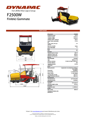 Asfaltni finišeri na kotačima Dynapac F 2500 W