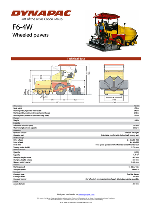 Asfaltni finišeri na kotačima Dynapac F 6-4 W