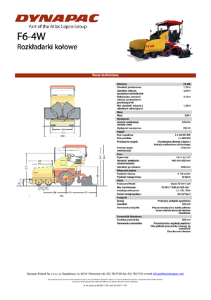 Asfaltni finišeri na kotačima Dynapac F 6-4 W