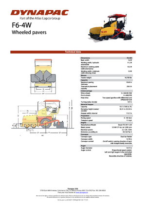 Asfaltni finišeri na kotačima Dynapac F 6-4 W